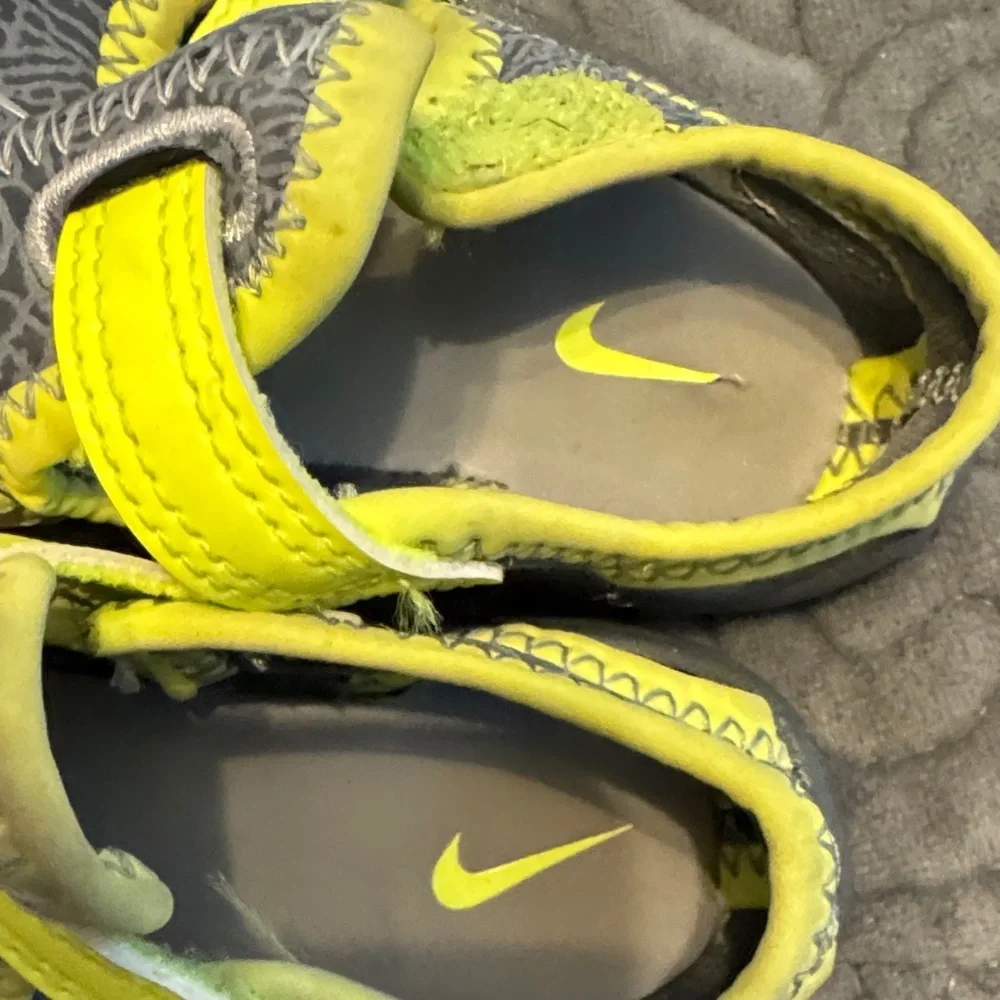 Nike Kids Gray and Yellow Shoes